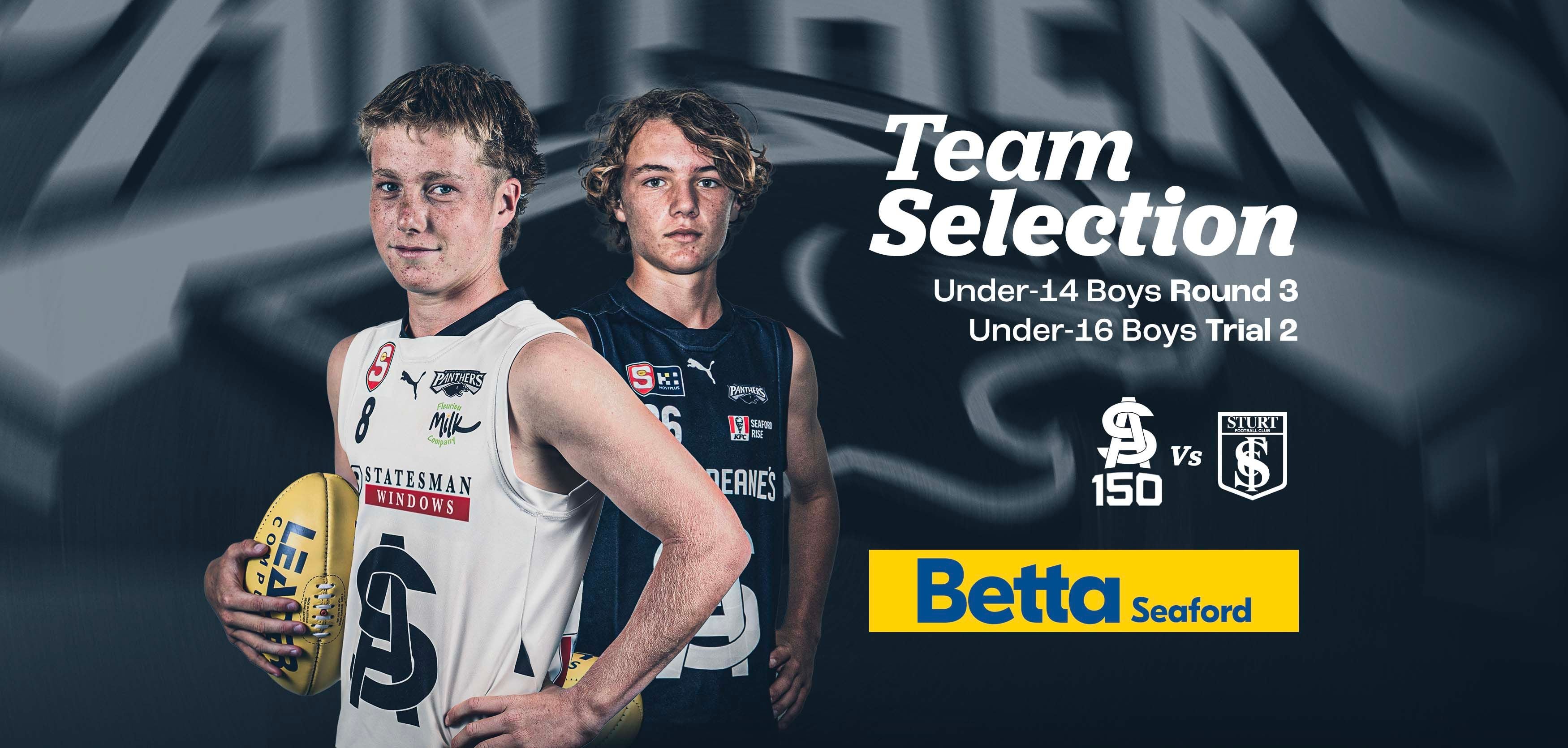 BETTA Team Selection: Under-14 Round 3 & Under-16 Trial 2 v Sturt BETTA Team Selection: Under-14 Round 3 & Under-16 Trial 2 v Sturt